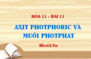 Tính chất hoá học, tính chất vật lí của axit Photphoric H3PO4, cấu tạo phân tử, điều chế và ứng dụng - Hóa 11 bài 11